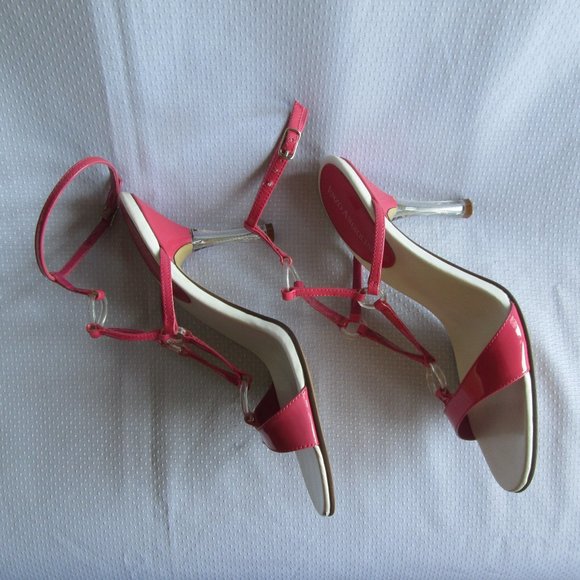 💗 ENZO ANGIOLINI DARK PINK PATENT STRAPPY SANDALS 7.5 💗 - Picture 4 of 16